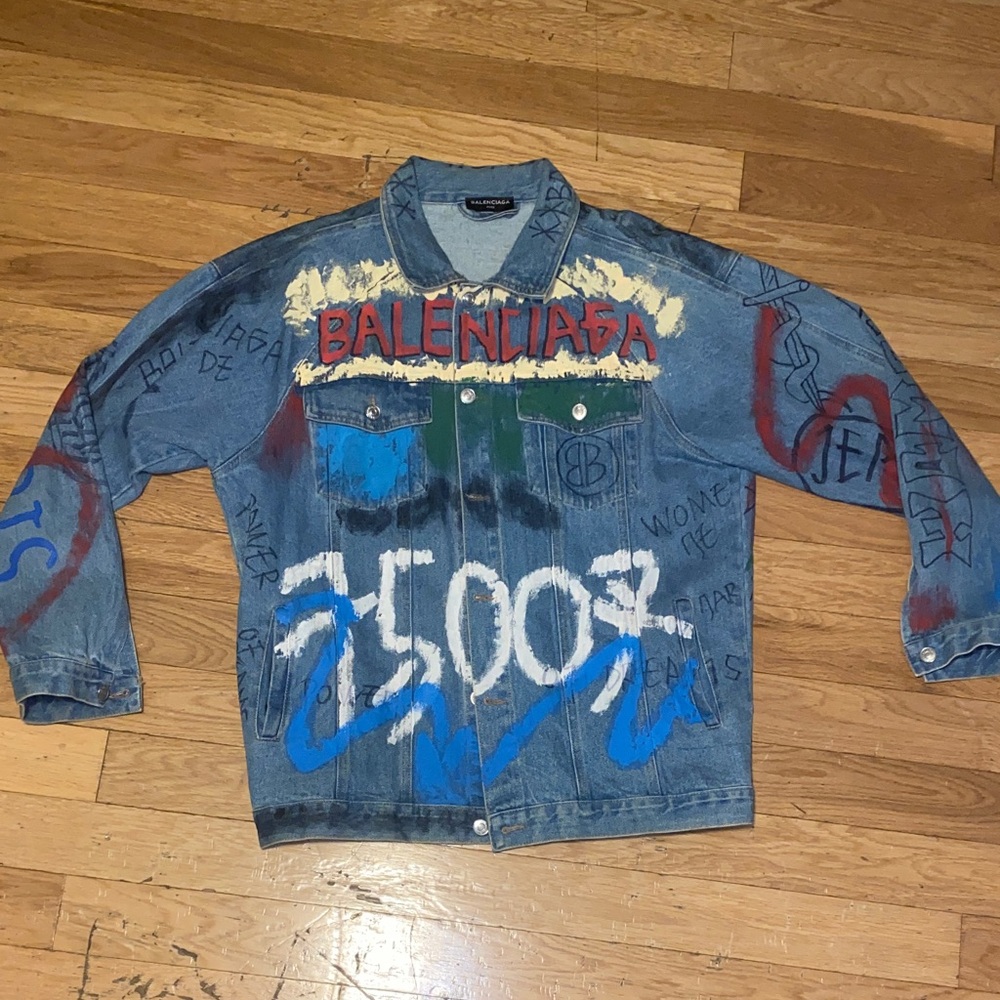 Balenciaga Graffiti Denim Jacket